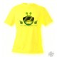 Women's or Mens funny Alien Smiley T-Shirt - Cool Alien, Safety Yellow
