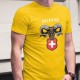 Suisse ✚ stambecco delle Alpi ✚ T-shirt cotone uomo