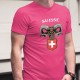 Suisse ✚ Alpensteinbock ✚ Herren-Baumwoll-T-Shirt