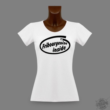 Frauen Slim T-shirt - Fribourgeoise Inside