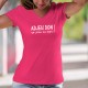 Adjeu don ! ça joue ou bien ? ★ T-Shirt coton dame, phrase culte suisse romande à traduire par "Salut, comment ça va ?"