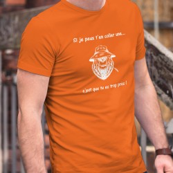 Men's cotton T-Shirt - Si je peux t'en coller une ✪ ours mal léché ✪