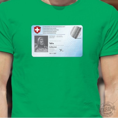 Carte d'identité ✪ Guillaume Tell ✪ T-Shirt coton humoristique homme déconfinement