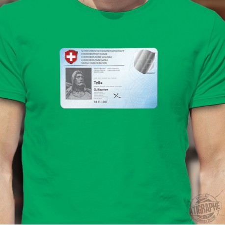 Identity card ✪ William Tell ✪ Men's Fashion cotton T-Shirt