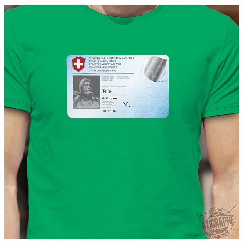 Carte D Identite Guillaume Tell T Shirt Coton Homme Port Du Masque Carte D Identite Guillaume Tell T Shirt Coton Homme Port Du Masque