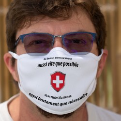 En Suisse on va au bistrot aussi vite que possible ✚ Cotton mask