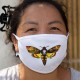 Le Silence des agneaux ✪ Hannibal Lecter ✪ Masque tissu avec le célèbre papillon à tête de mort sur la bouche