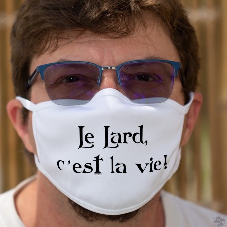 Le lard, c'est la vie ★ Corpore sano ★ Masque en tissu inspiré de la phrase culte de Karadoc dans Kaamelott