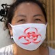 Symbole de danger biologique ★ Biohazard ★ Masque de protection en tissu double couche, lavable