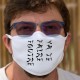 Va te faire foutre ✪ écriture japonaise ✪ Masque en tissu. Si vous n'arrivez pas à lire, tournez la tête à droite