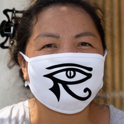 L'oeil d'Horus ✫ oeil Oudjat ✫ Masque en tissu double couche lavable