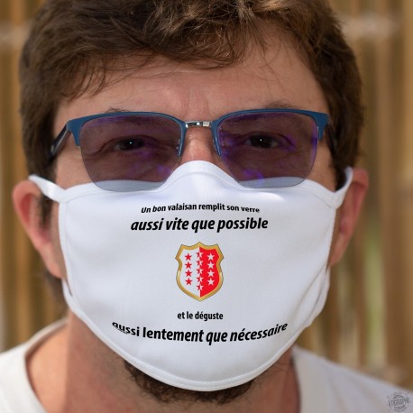 Un valaisan remplit son VERRE aussi vite que possible ✚ Cotton mask