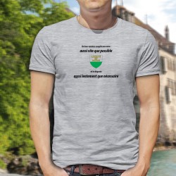 Men's T-Shirt - Un vaudois remplit son VERRE aussi vite que possible