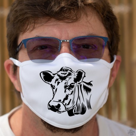 Tête de vache ❤ Masque en tissu lavable