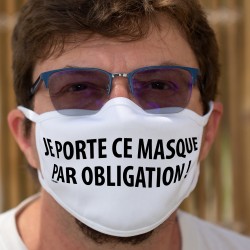 Je porte ce masque par obligation ! ✪ Maschera di cotone