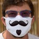 Capra e baffi ★ aspetto hipster ★ Maschera umoristica in tessuto