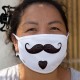 Bouc et moustache ★ hipster vintage style ★ Masque humoristique en tissu double couche lavable