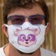 Fröhlichen Panda ❤ Kawaii ❤ Zweischichtige Schutzmaske aus Stoff