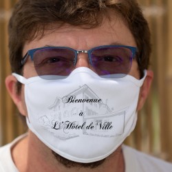 Maschera in tessuto a doppio strato personalizzabile per lavoro o azienda