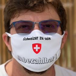 Schweizer zu sein ★ unbezhalbar ! ★ Masque en tissu lavable