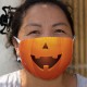 Courge d'Halloween ★ Masque humoristique en tissu lavable
