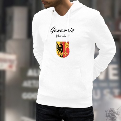 Genevois, What else ? ★ Genfer Wappen ★ Herren Kapuzen-Sweatshirt