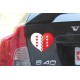 Sticker autocollant - Coeur Valaisan - pour voiture, notebook, tablette ou smartphone