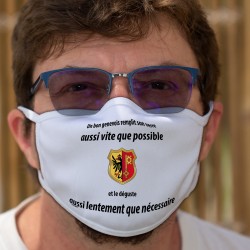 Un genevois remplit son VERRE aussi vite que possible ✚ Baumwollmaske
