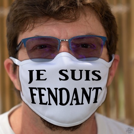 Je suis FENDANT ★ Chasselas valaisan ★ Masque en tissu lavable