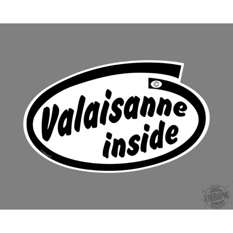 Funny Car Sticker - Valaisanne inside