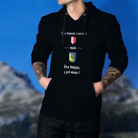 Maglione di cotone con cappuccio - Valaisan, bien mais Bédjuis, c'est mieux