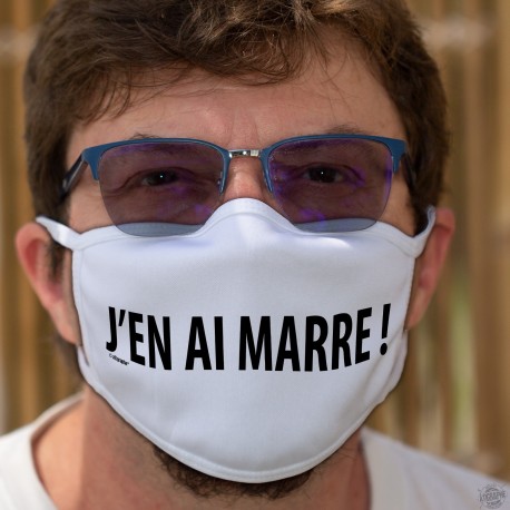 J'en ai marre ★ Masque humoristique en tissu lavable