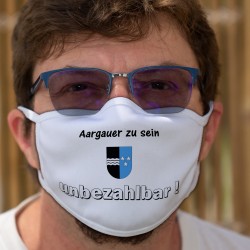 Aargauer zu sein ★ unbezhalbar ! ★ Masque en tissu lavable