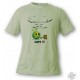 Donna o Uomo funny Alien Smiley T-Shirt - Oups !!!, Alpine Spruce