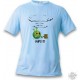 Funny  Alien smiley T-shirt - Oups !!!, Blizzard Blue
