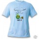 T-Shirt Alien smiley - Oups !!!, Blizzard Blue