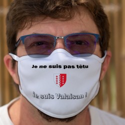 Je ne suis pas têtu ★ je suis Valaisan ★ Baumwollmaske