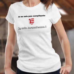 Donna moda T-shirt - Je ne suis pas compliquée ★ je suis Jurassienne ★