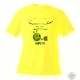 Donna o Uomo funny Alien Smiley T-Shirt - Oups !!!, Safety Yellow