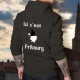 Maglione di cotone con cappuccio - Ici c'est Fribourg ★ Frontières cantonales ★