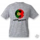 Kids Soccer T-shirt - Força Portugal, Ash heater