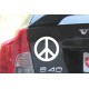 Symbole de Paix ☮ Sticker autocollant voiture ou notebook