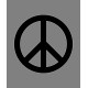 Symbol of Peace ☮ Car or notebook sticker, pre-cut