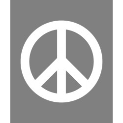 Simbolo della pace ☮ Sticker adesivo per auto o smartphone, pretagliato