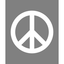 Symbole de Paix ☮ Sticker autocollant voiture ou notebook