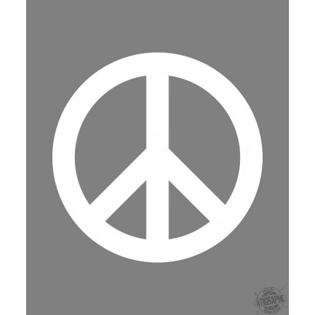 Symbole de Paix ☮ Sticker autocollant voiture ou notebook