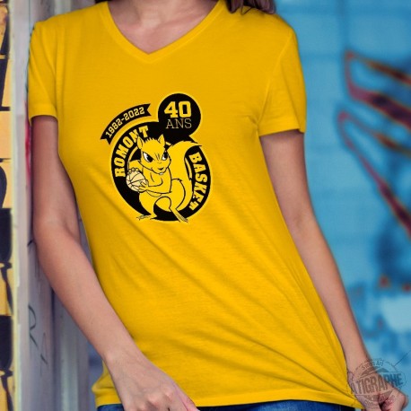 T-Shirt Dame - Bénévole Romont Basket - 100% coton - Spezial Bestellung