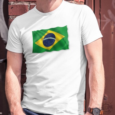 Männer T-Shirt -Brasilianische Flagge