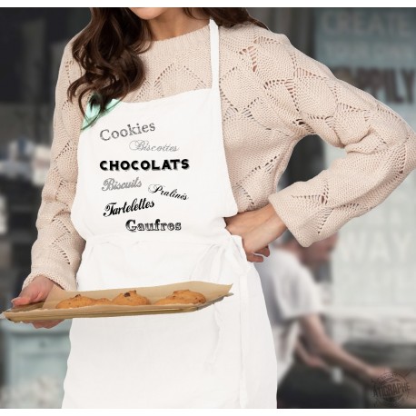 Gaufres, Cookies et Chocolats ✿ Tablier de cuisine
