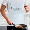 Je ne mange pas de graines ★ Tablier de cuisine protégeant vos habits avec une touche de l'univers d'Arthur et ses chevaliers